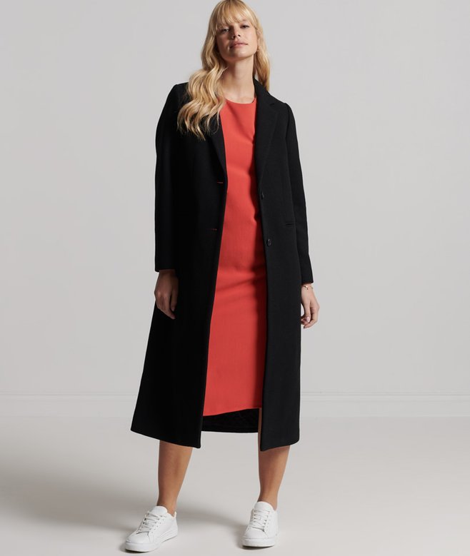 Superdry Studios Long Sleeve Midi Shift Dress