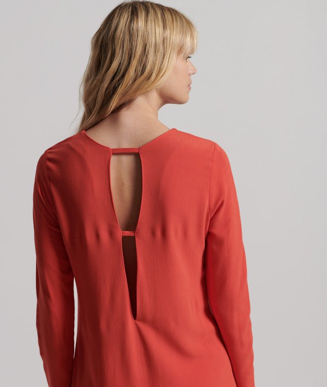 Superdry Studios Long Sleeve Midi Shift Dress