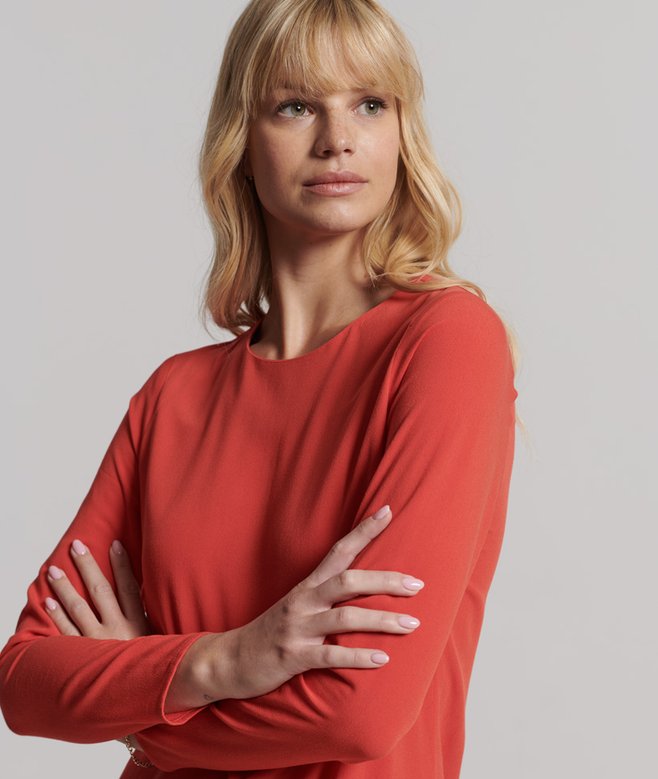 Superdry Studios Long Sleeve Midi Shift Dress