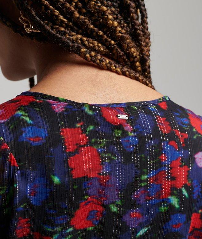 Superdry Studios Long Sleeve Ruffle Dress