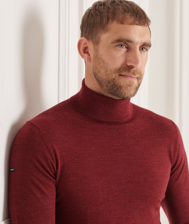 superdry Studios Merino Roll Neck Jumper