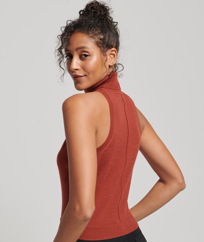 Superdry Studios Merino Roll Neck Vest
