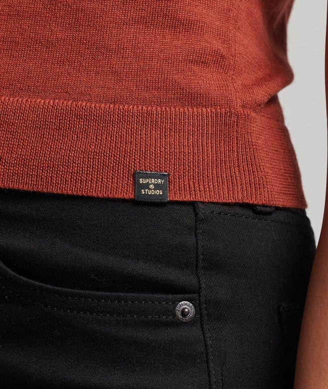 Superdry Studios Merino Roll Neck Vest