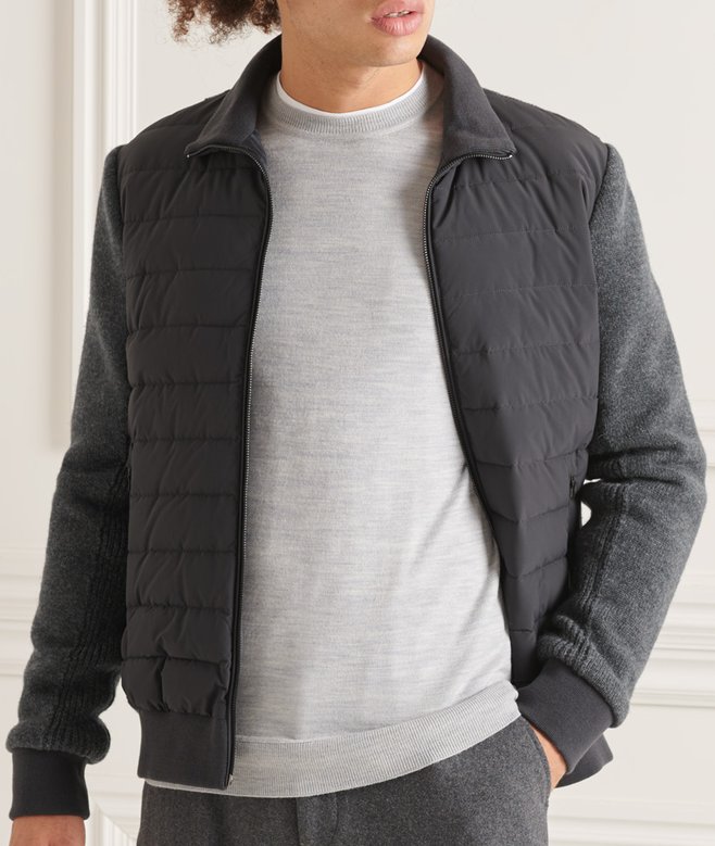 superdry Studios Padded Knit Mix Jacket