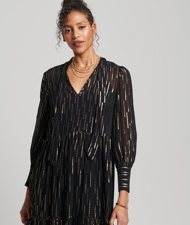 Superdry Studios Tiered Midi Dress