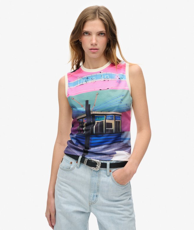 superdry Sub Print Vest Top
