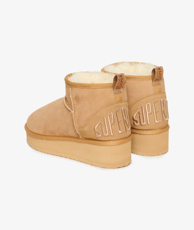 Superdry Suede Sherpa Platform Boots