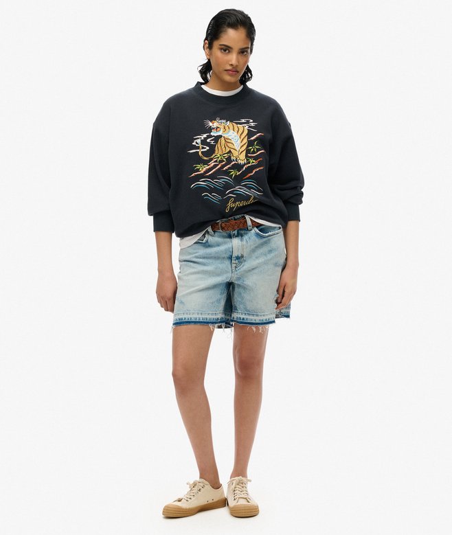 Superdry Suika Embroidered Loose Crew Sweatshirt