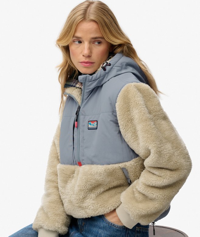 superdry Super Soft Hybrid Half Zip Jacket