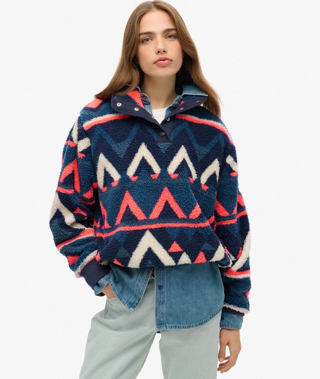 superdry Super Soft Printed Teddy Fleece