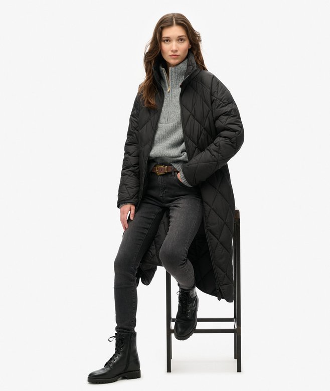 Superdry Superlong Quilted Liner Coat