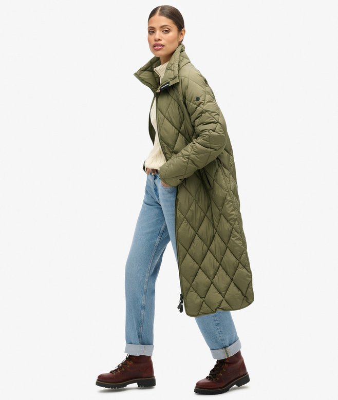 Superdry Superlong Quilted Liner Coat