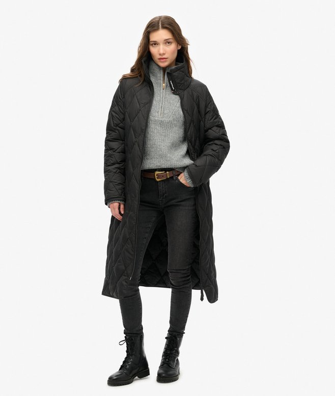 superdry Superlong Quilted Liner Coat