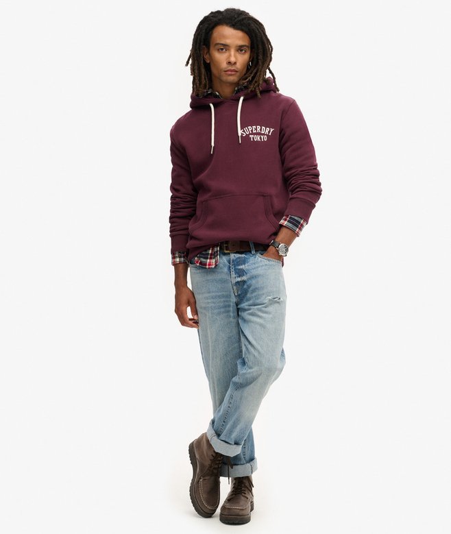 Superdry Tattoo Back Graphic Loose Hoodie