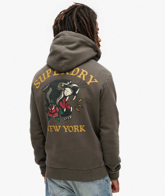 Superdry Tattoo Back Graphic Loose Hoodie
