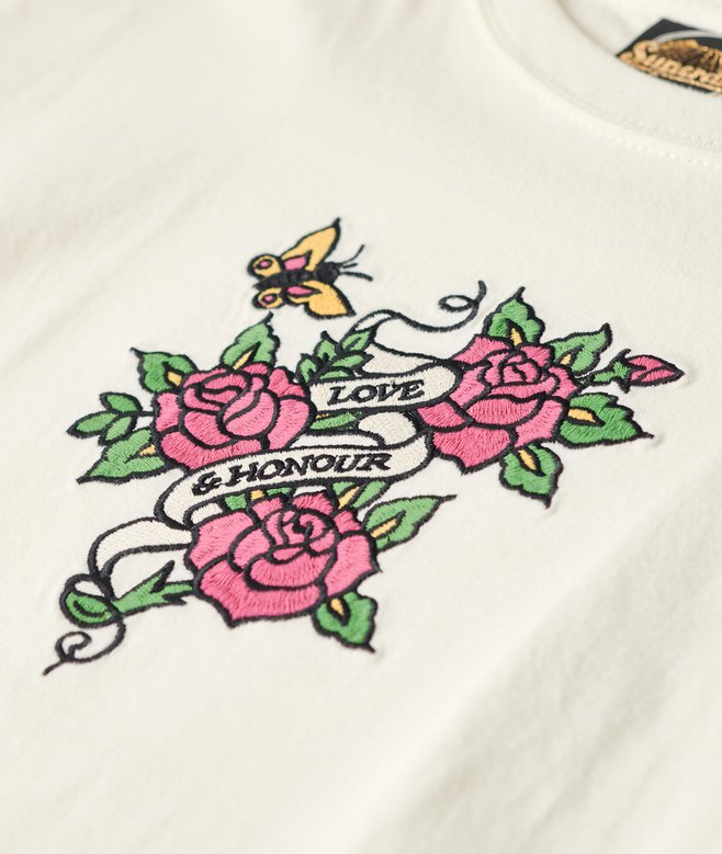 Superdry Tattoo Embroidered Fitted T-Shirt