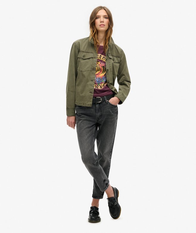 Superdry Tattoo Rhinestone Fitted T-Shirt