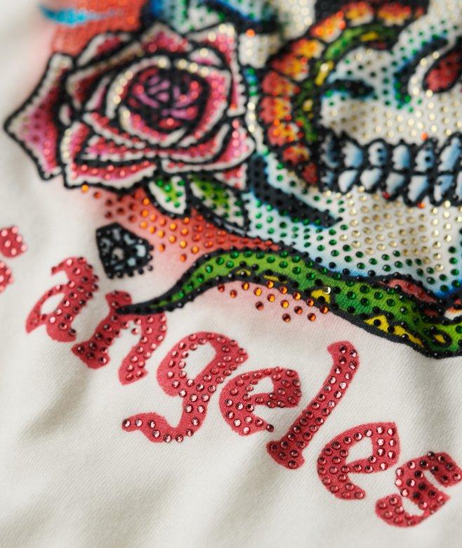 Superdry Tattoo Rhinestone Fitted T-Shirt