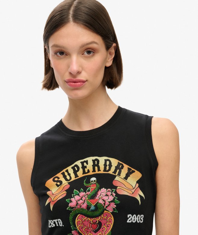 Superdry Tattoo Rhinestone Vest
