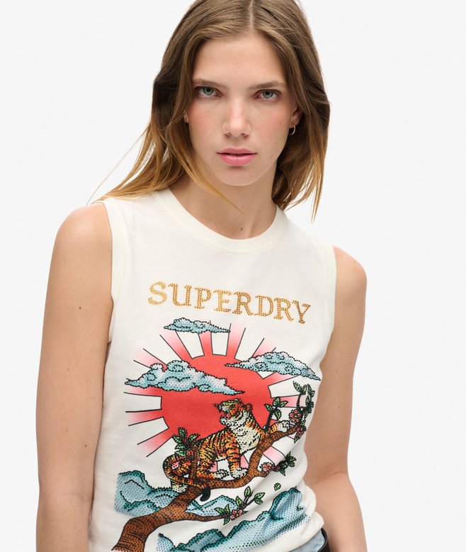 Superdry Tattoo Rhinestone Vest