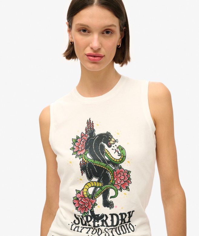 Superdry Tattoo Rhinestone Vest