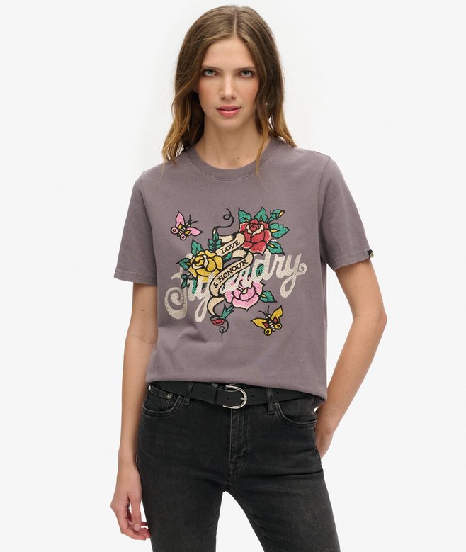 superdry Tattoo Script Graphic T-Shirt