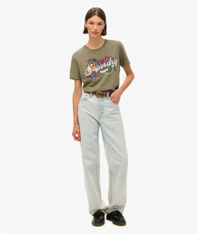 Superdry Tattoo Script Relaxed T-Shirt