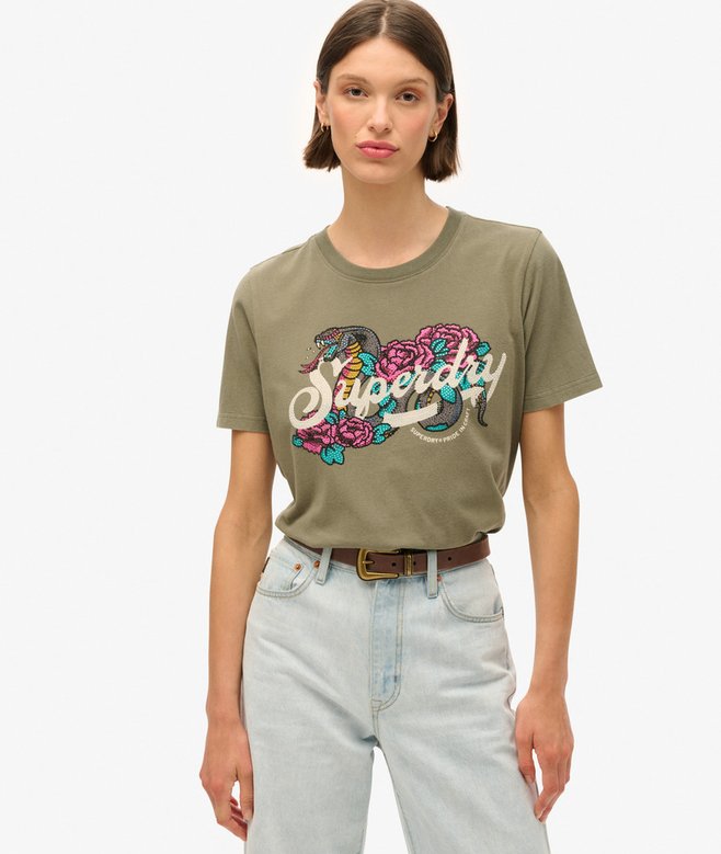superdry Tattoo Script Relaxed T-Shirt