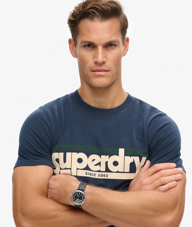 Superdry Terrain Striped Logo T-Shirt