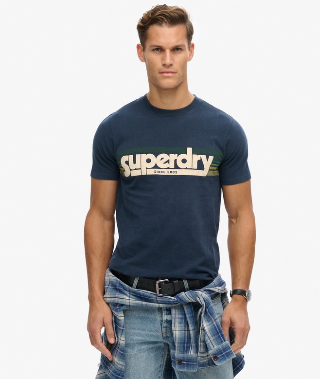 superdry Terrain Striped Logo T-Shirt