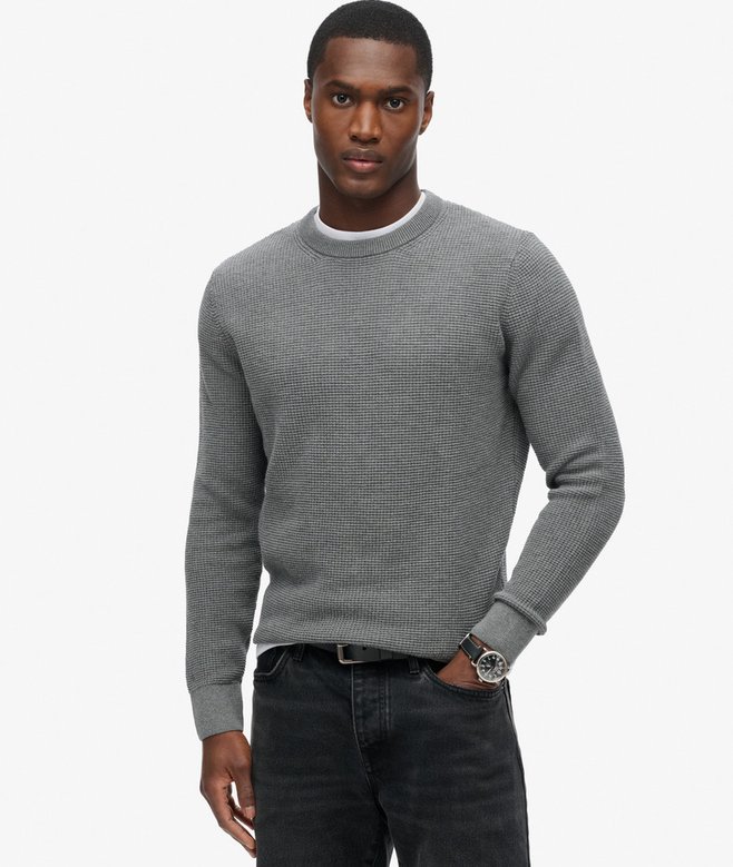 superdry Textured Crew Knitted Jumper