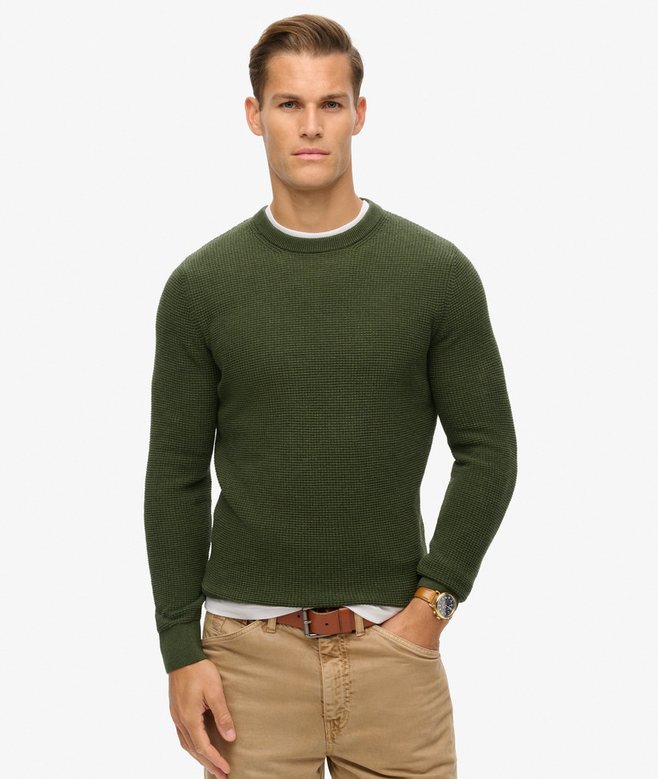 superdry Textured Crew Knitted Jumper