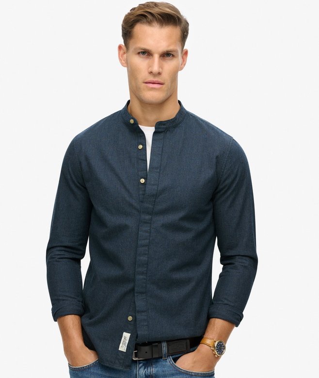 superdry The Merchant Store - Indigo Grandad Shirt
