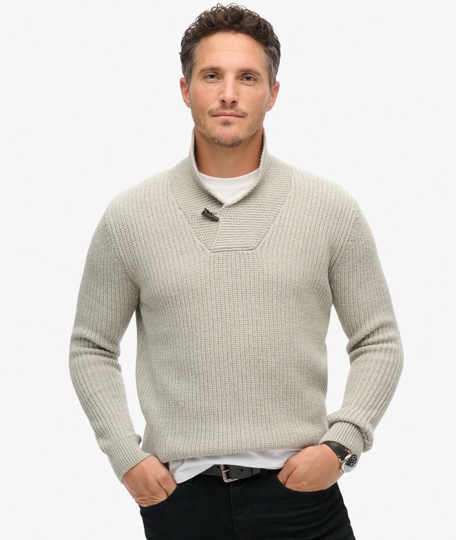 superdry The Merchant Store - Shawl Neck Jumper