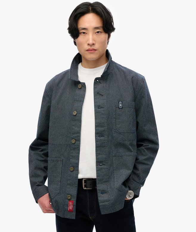 superdry The Merchant Store - Stripe Worker Jacket