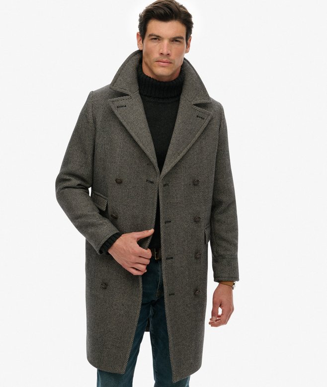 Superdry The Merchant Store - Wool Blend Long Coat