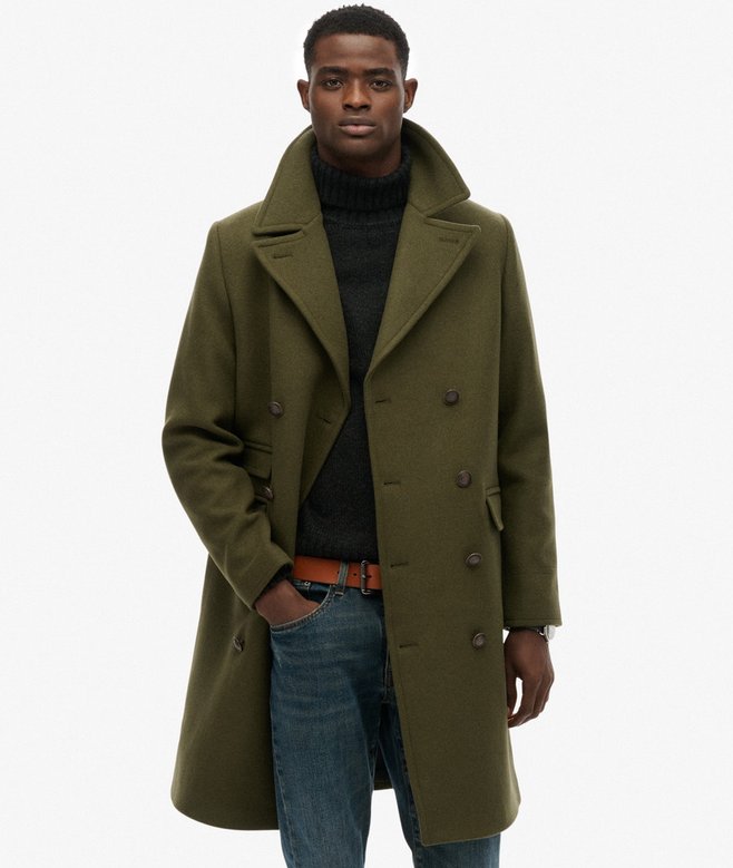 Superdry The Merchant Store - Wool Blend Long Coat
