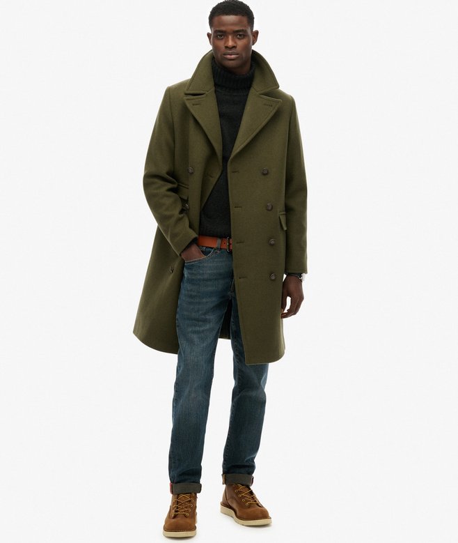 Superdry The Merchant Store - Wool Blend Long Coat