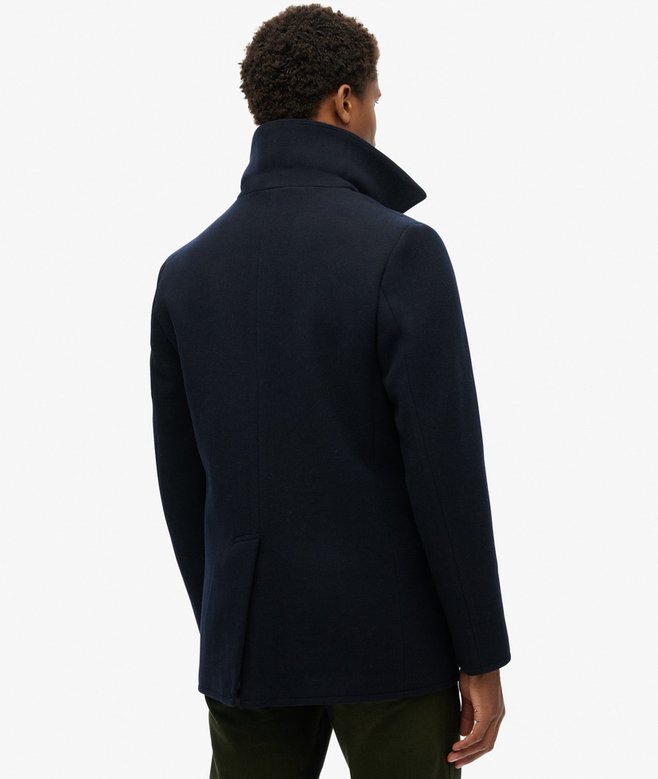 Superdry The Merchant Store - Wool Blend Pea Coat