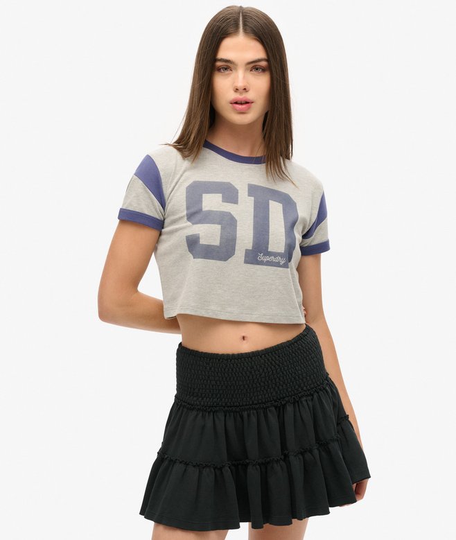 Superdry Tiered Jersey Mini Skirt