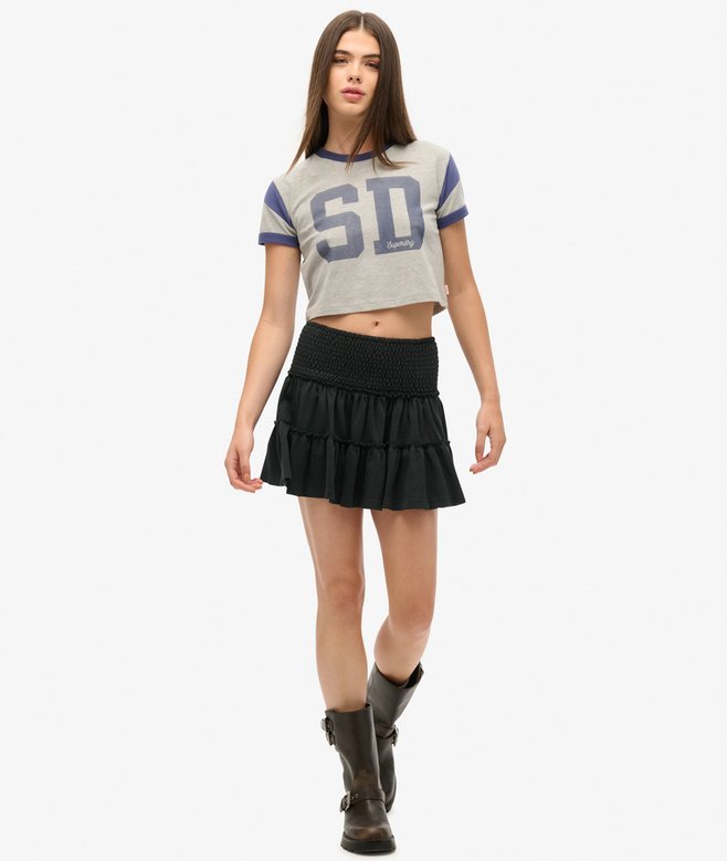 Superdry Tiered Jersey Mini Skirt