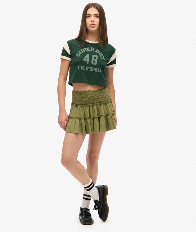 Superdry Tiered Jersey Mini Skirt