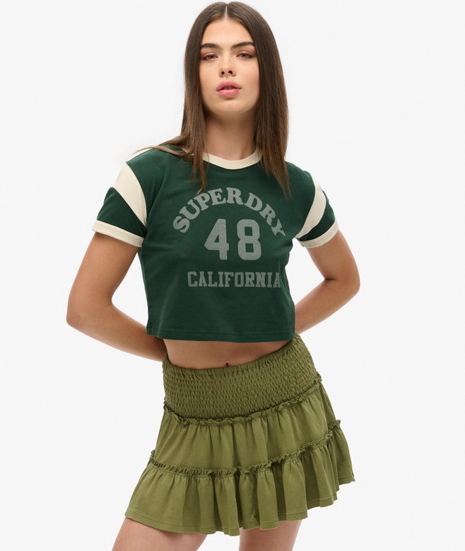 superdry Tiered Jersey Mini Skirt