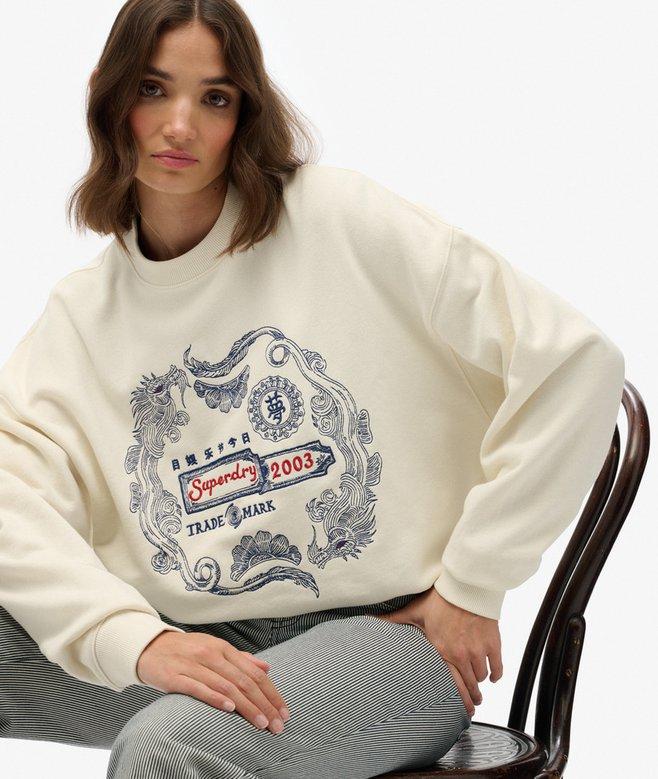 Superdry Tokyo Narrative Oversized Sweatshirt