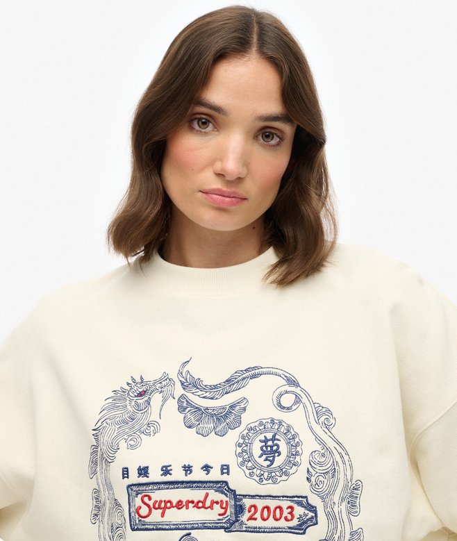 Superdry Tokyo Narrative Oversized Sweatshirt