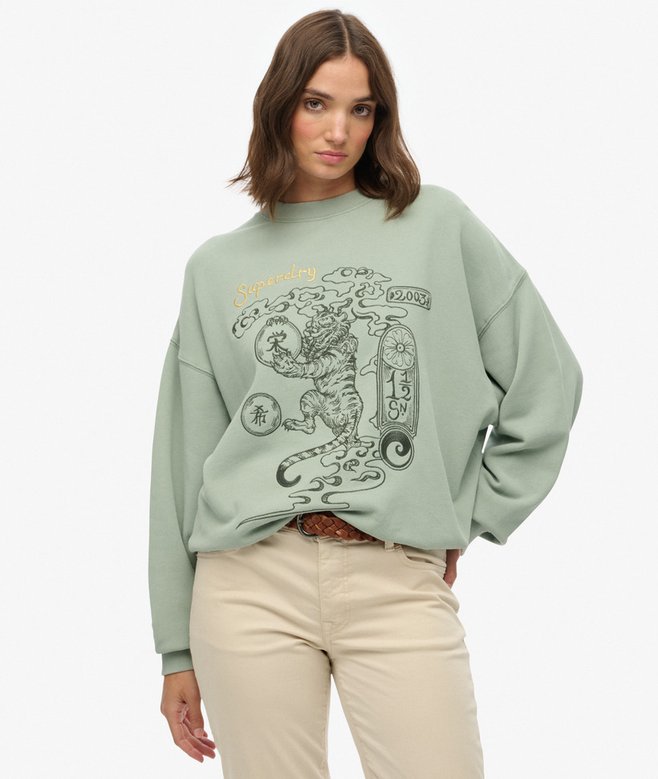 Superdry Tokyo Narrative Oversized Sweatshirt