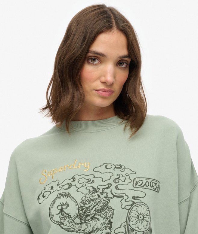 Superdry Tokyo Narrative Oversized Sweatshirt