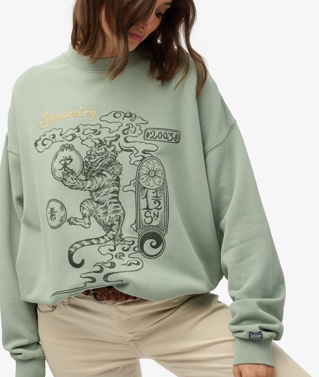 superdry Tokyo Narrative Oversized Sweatshirt