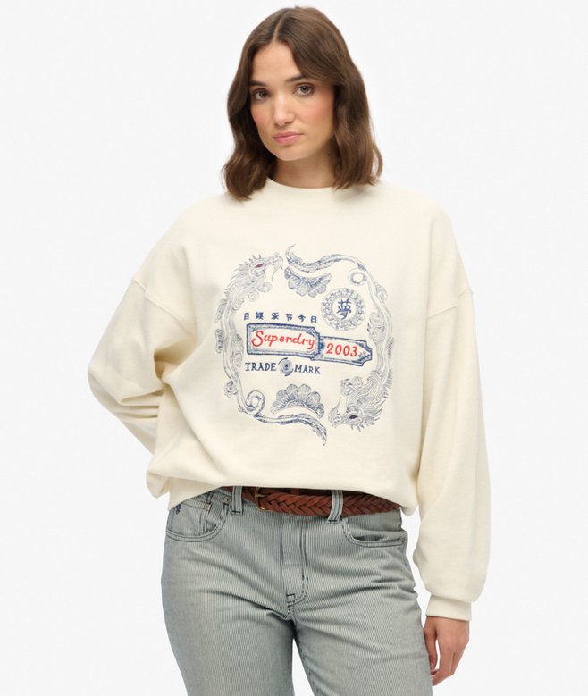 superdry Tokyo Narrative Oversized Sweatshirt