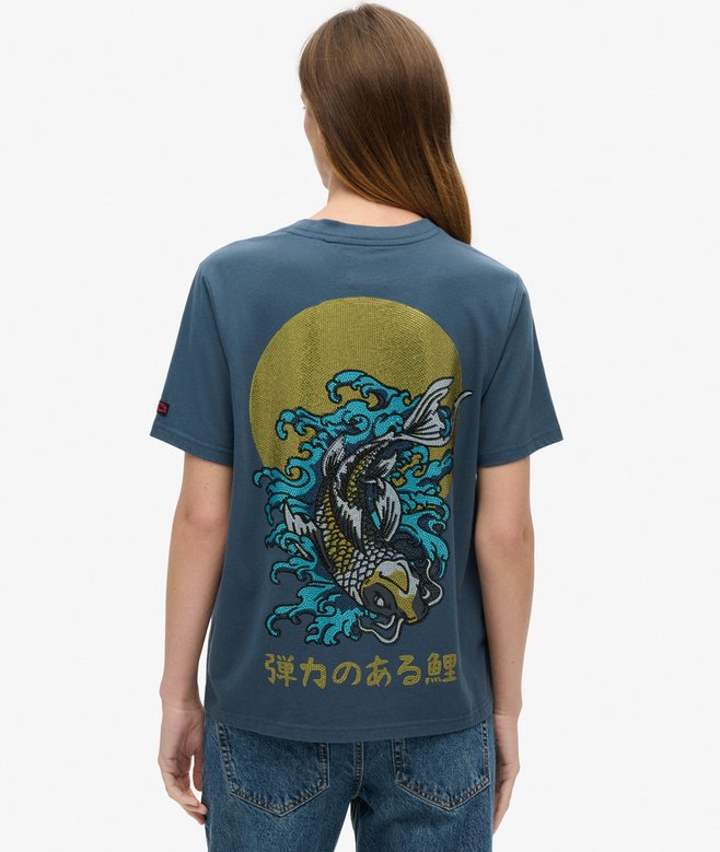 Superdry Tokyo Rhinestone Relaxed T-Shirt